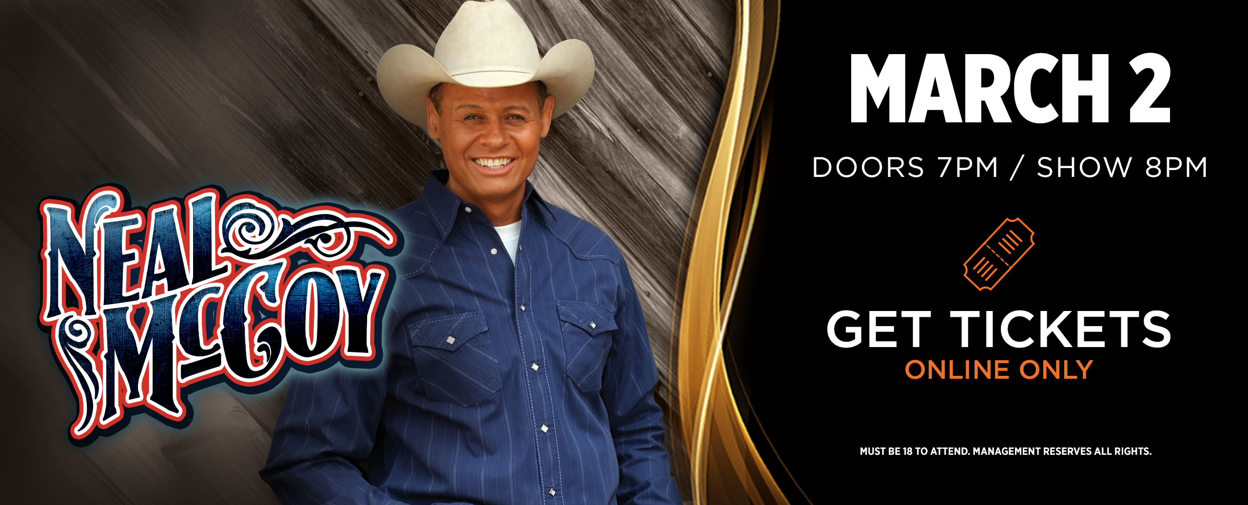 Neal McCoy March 2nd 2024 Osage Casino Hotel