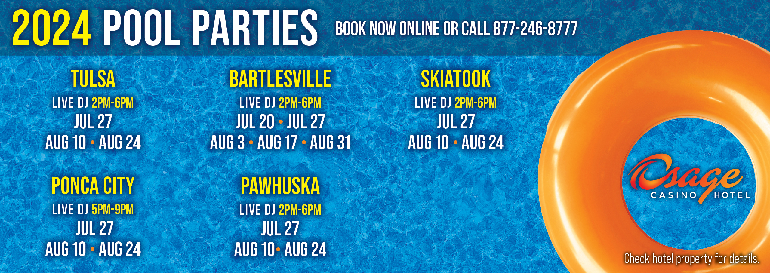 2024 Pool Party Schedule